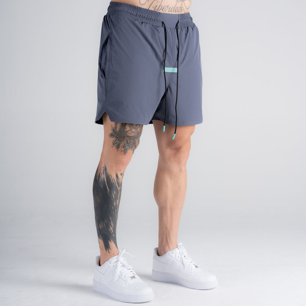 Shorts de Tactel Mith Aesthetics Cinza