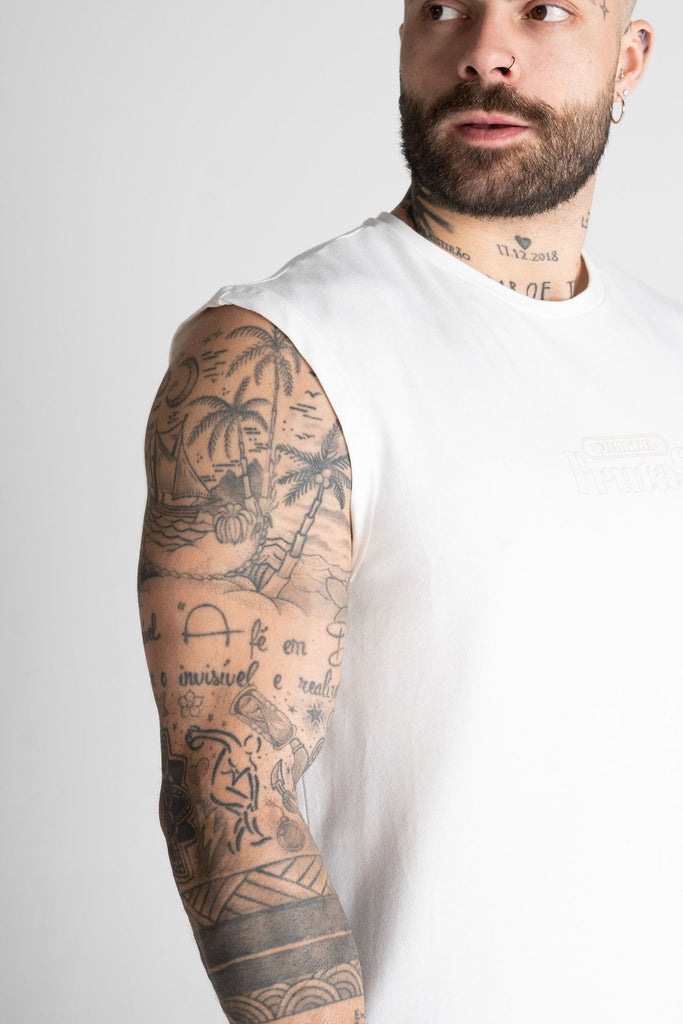 Regata Drop Shoulder Slevelles Comam Frutas Special Logo Off White