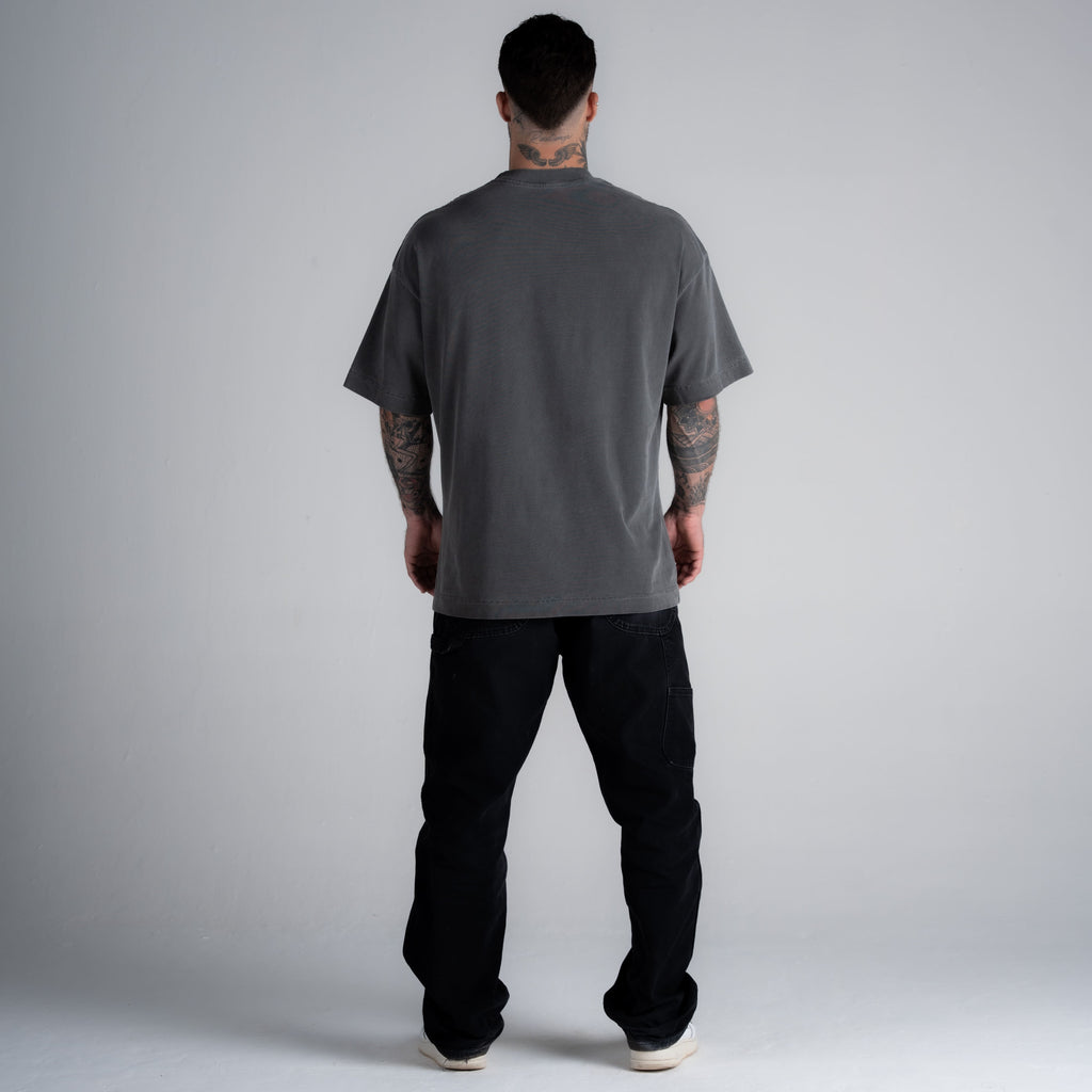 Camiseta Oversized Estonada Addiction Cinza