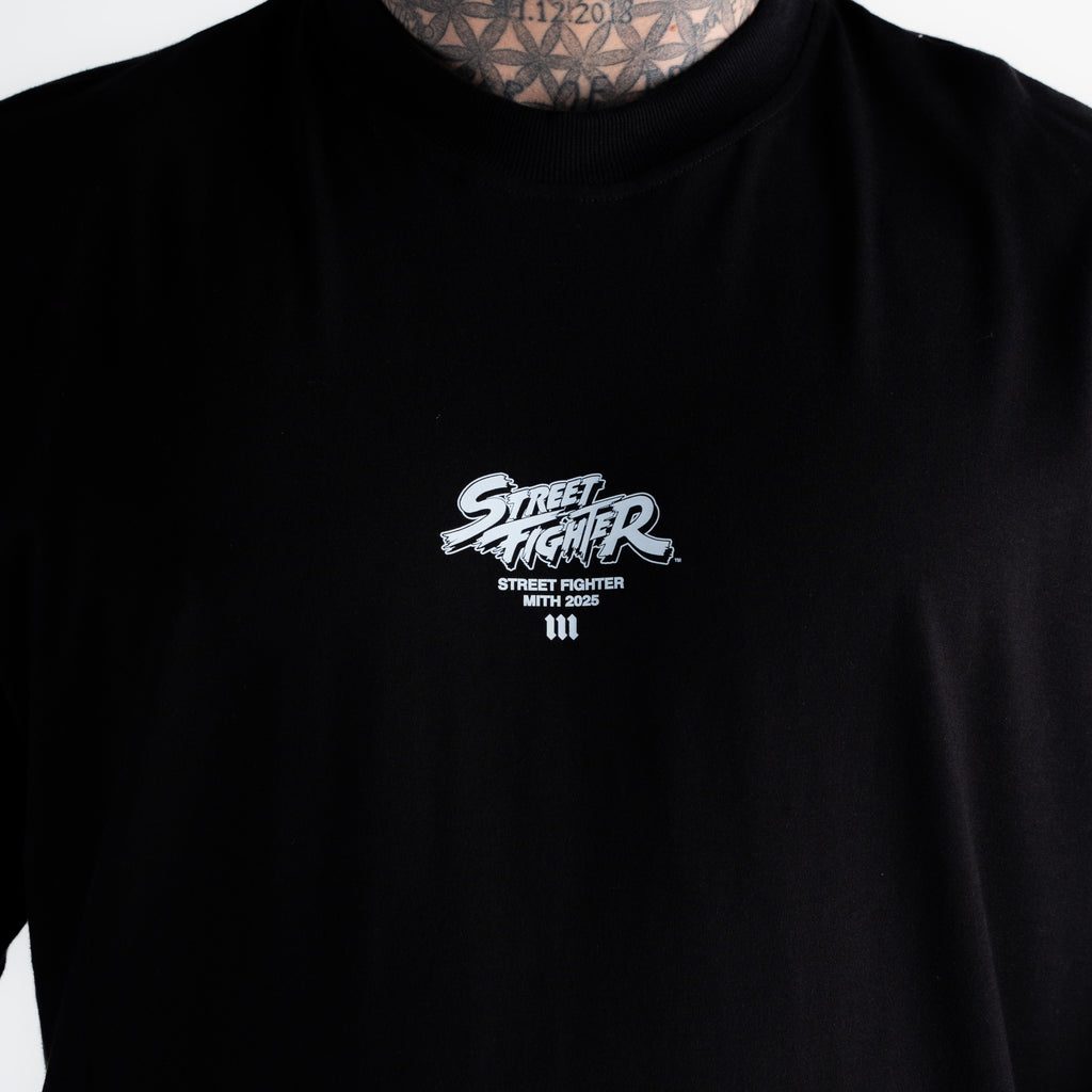 Camiseta Oversized Street Fighter Zangief Preto