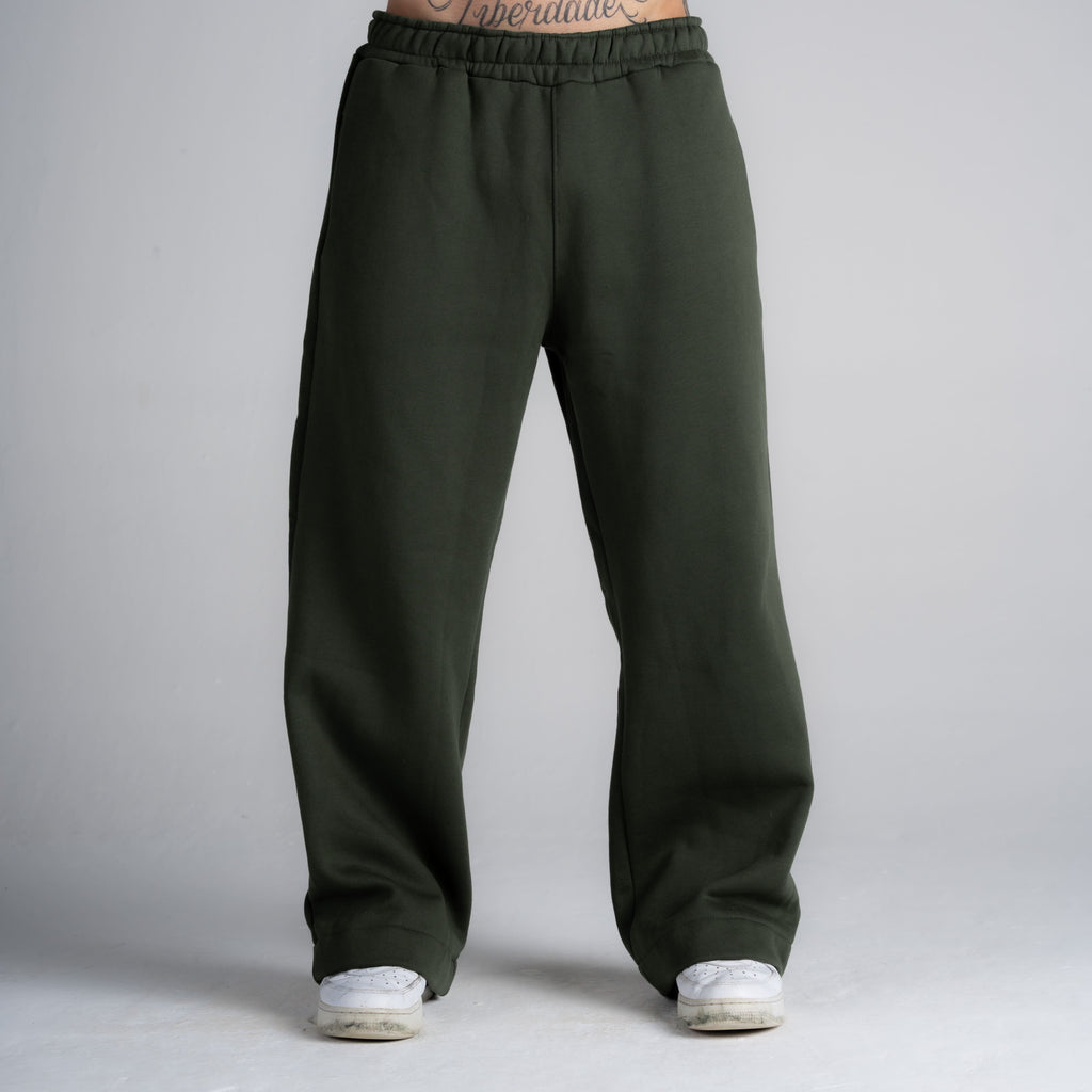 Calça de Moletom Oversized Reta Cloud Verde