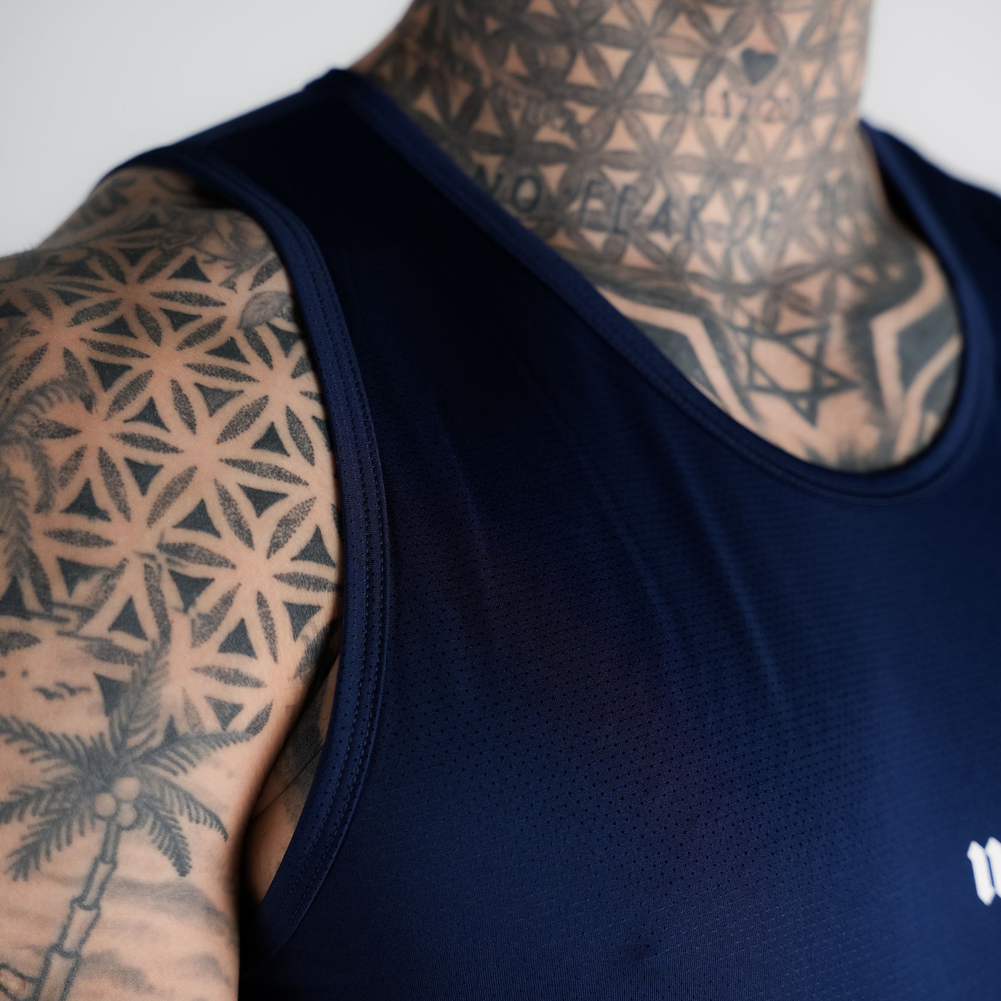 Regata Tank Top Dry Fit Logo Marinho