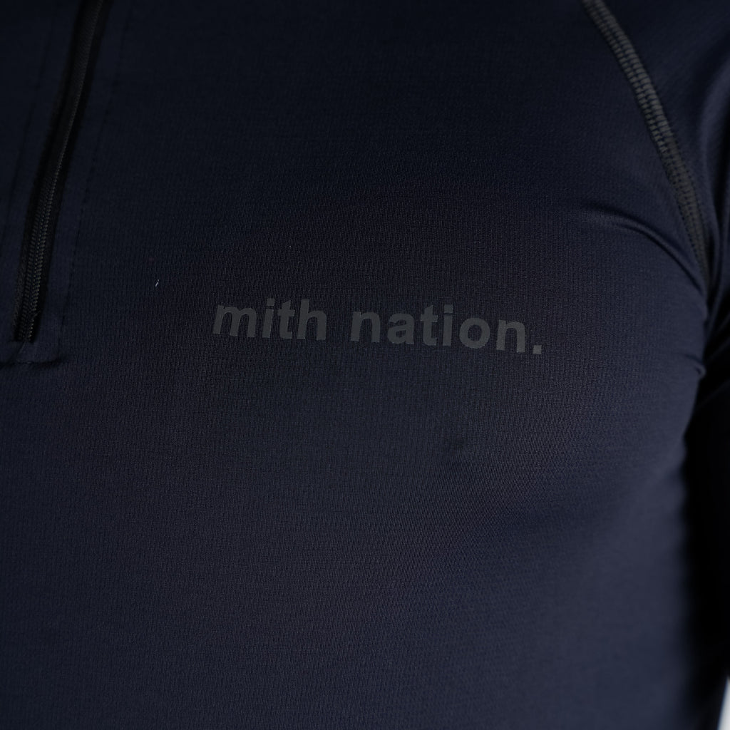 Camisa Compressão Manga Longa Raglan Mith Nation Preto