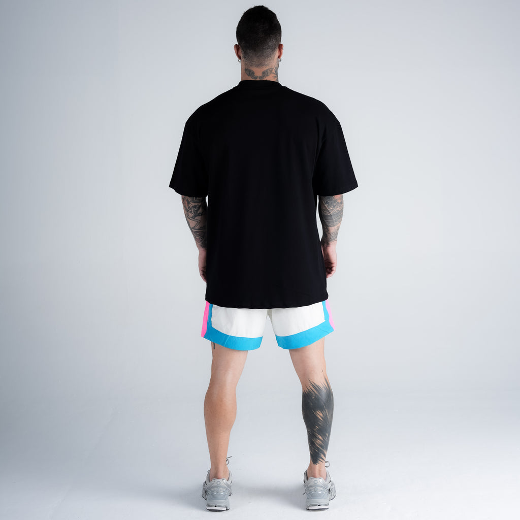 Camiseta Oversized Comam Frutas Neon Toyart Preto