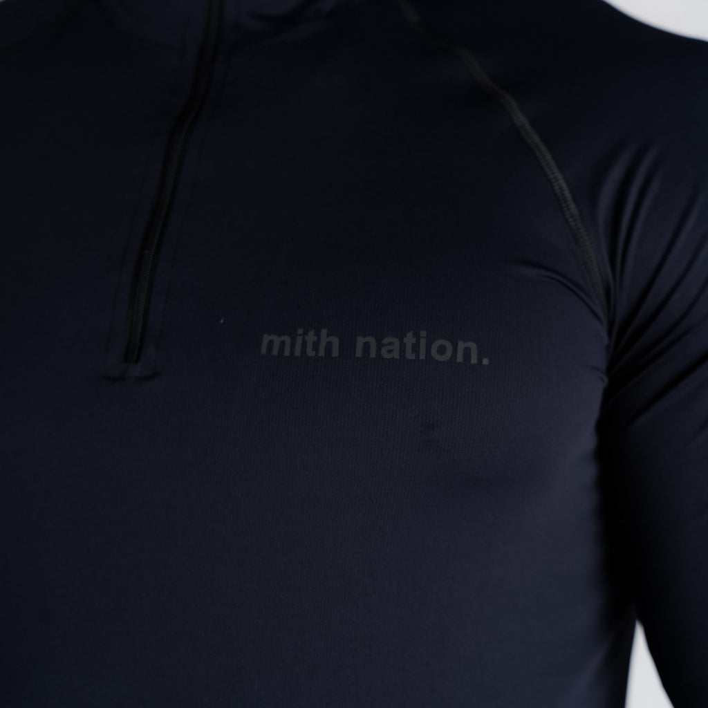 Camisa Compressão Manga Longa Raglan Mith Nation Preto