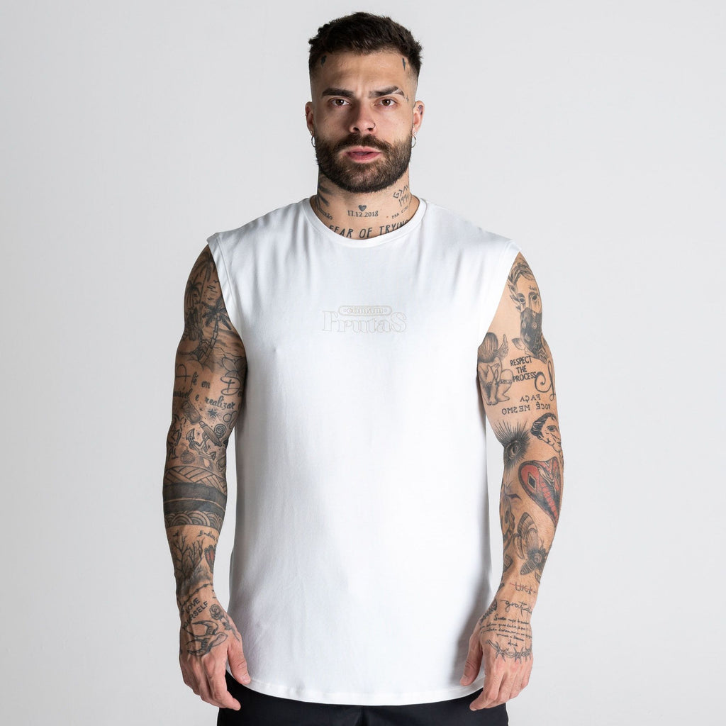 Regata Drop Shoulder Slevelles Comam Frutas Special Logo Off White