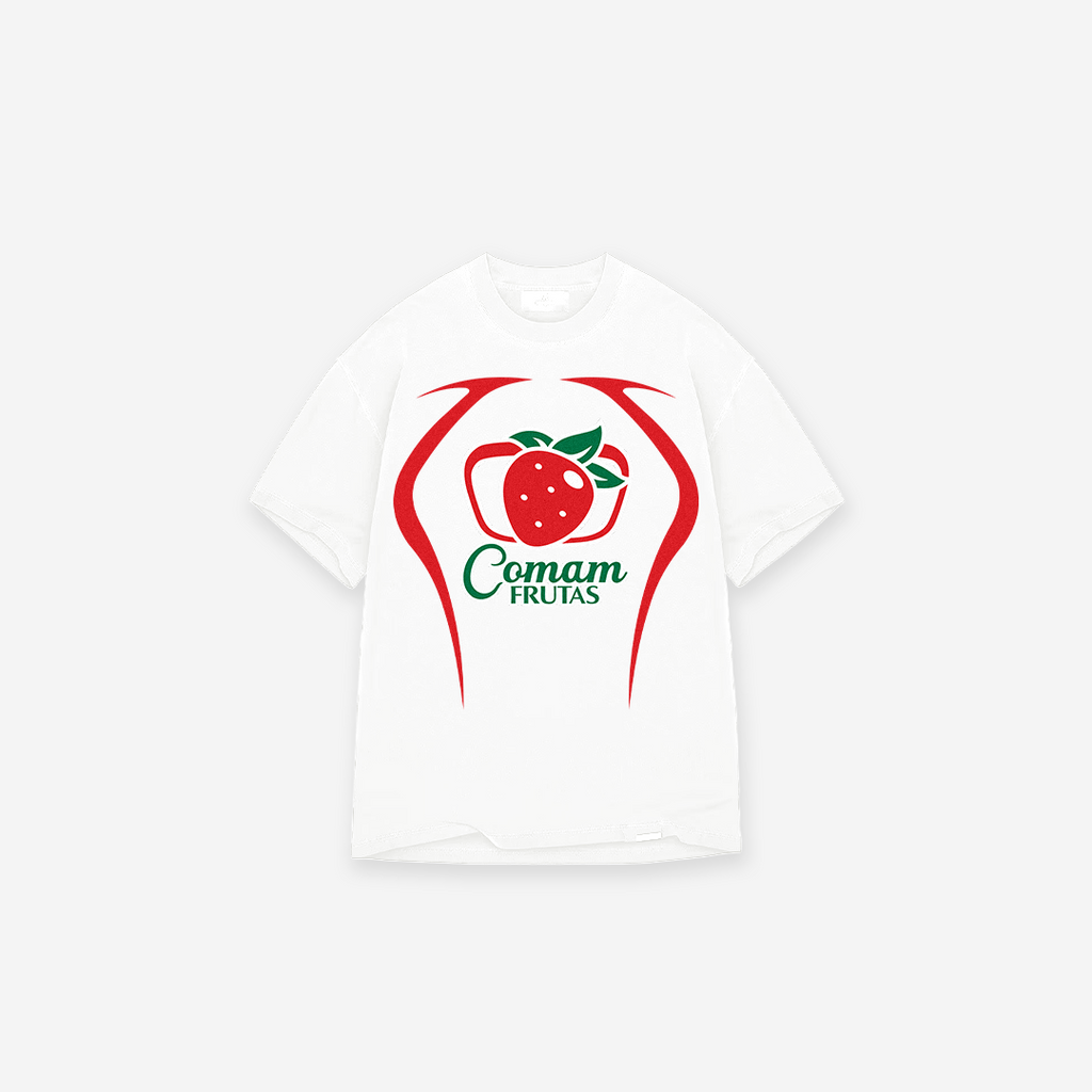 Camiseta Mith Comam Frutas BR Number 10 Off White