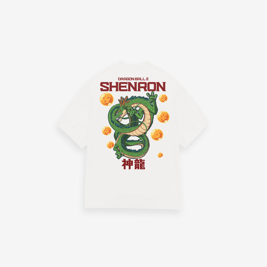 Camiseta Oversized Mith Dragon Ball Z Shenlong Off White