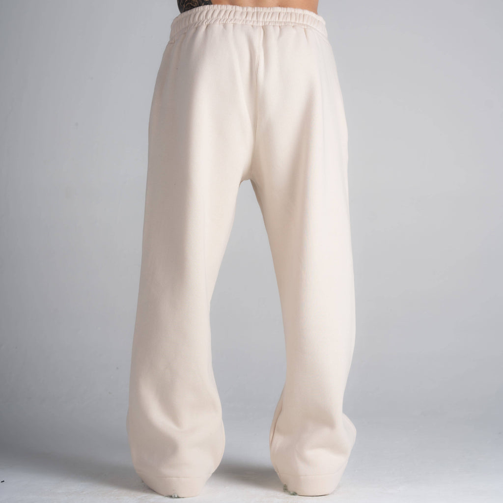 Calça de Moletom Oversized Reta Cloud Creme