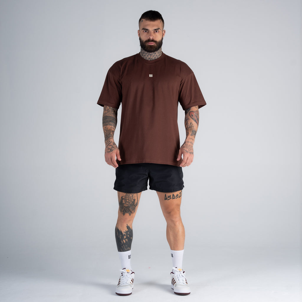 Camiseta Oversized Mith Nation Scribble Marrom
