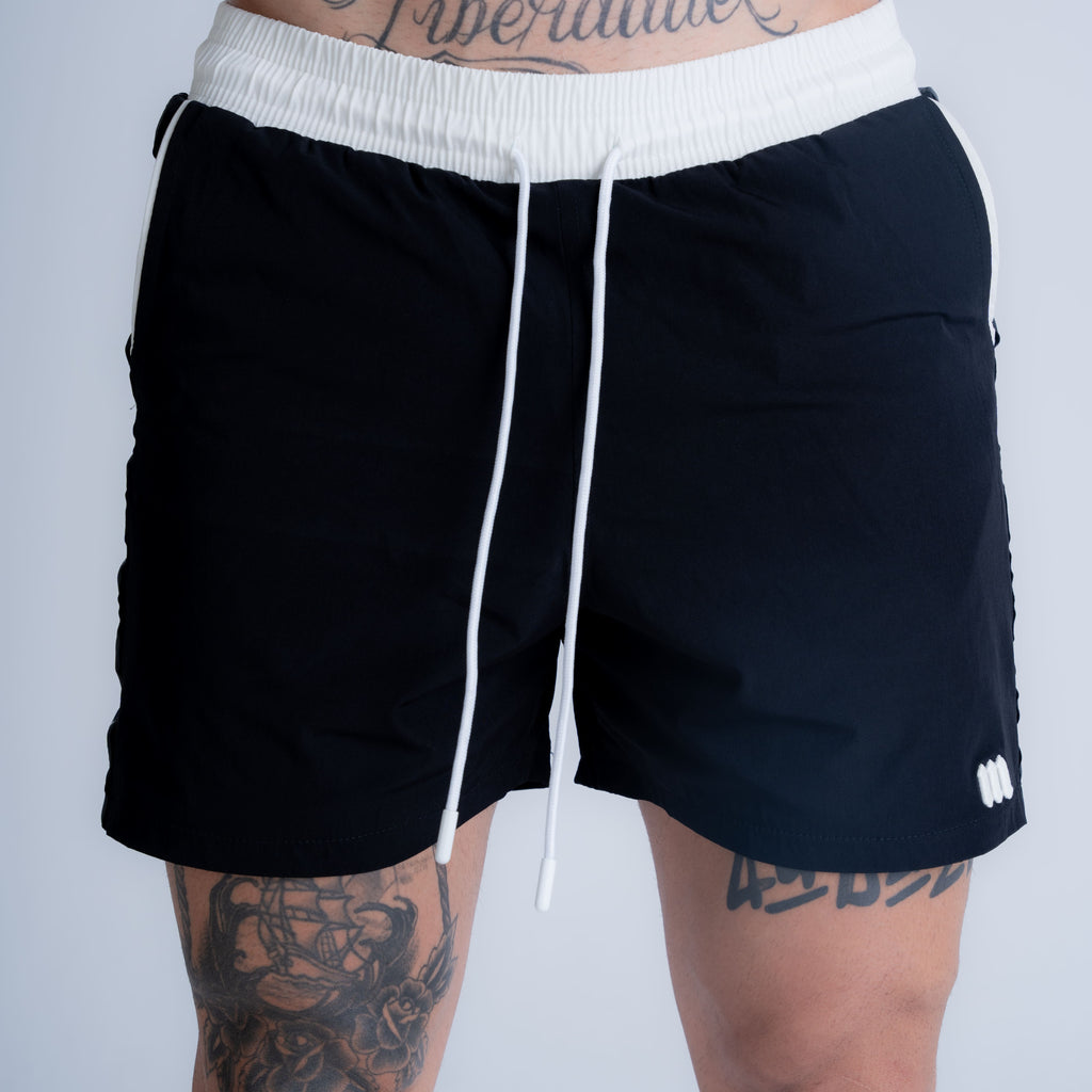 Shorts de Tactel Stripes Mith Nation Preto