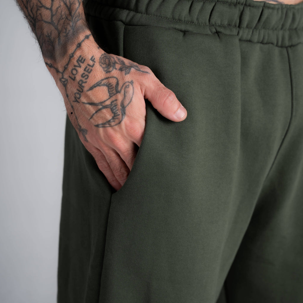 Calça de Moletom Oversized Reta Cloud Verde
