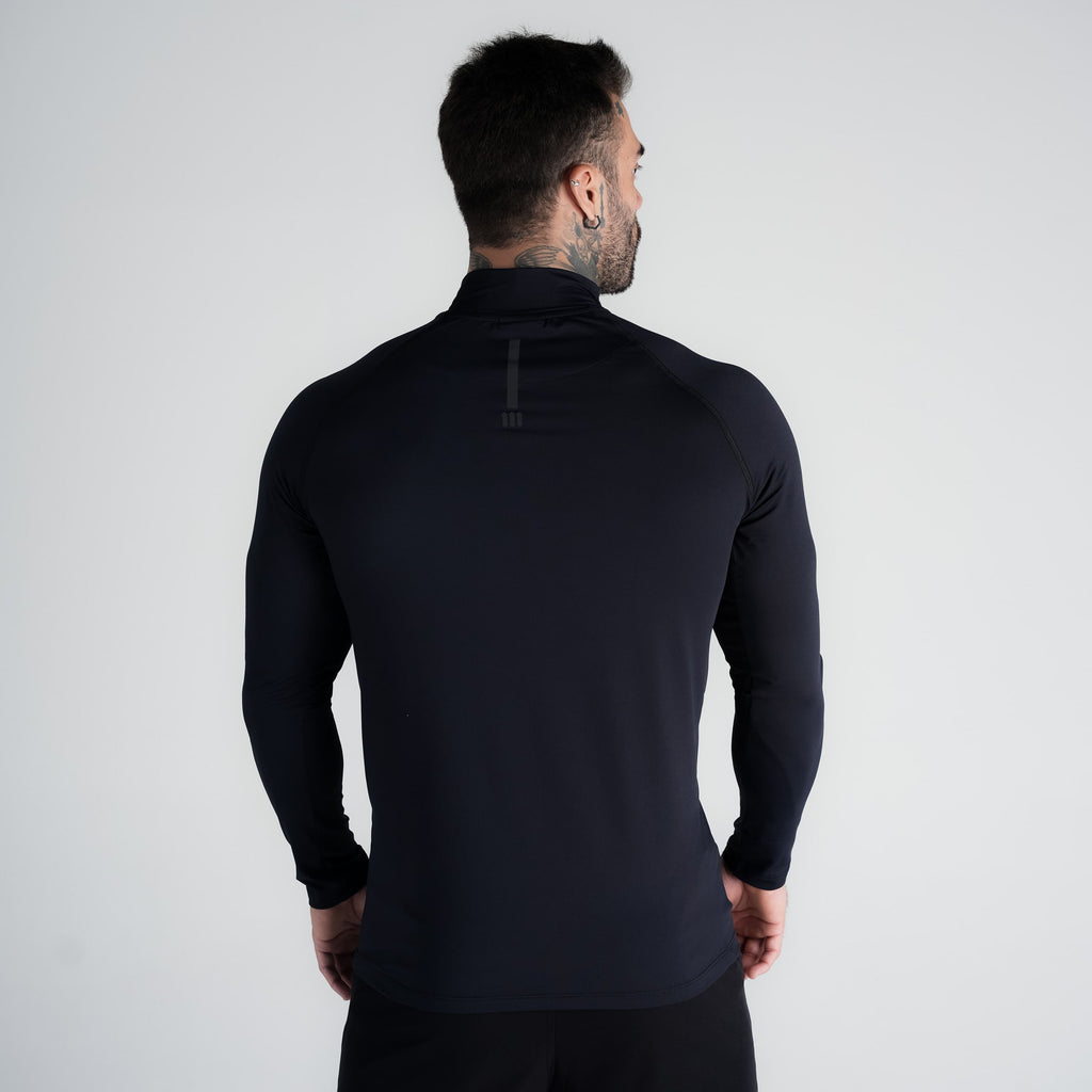 Camisa Compressão Manga Longa Raglan Mith Nation Preto