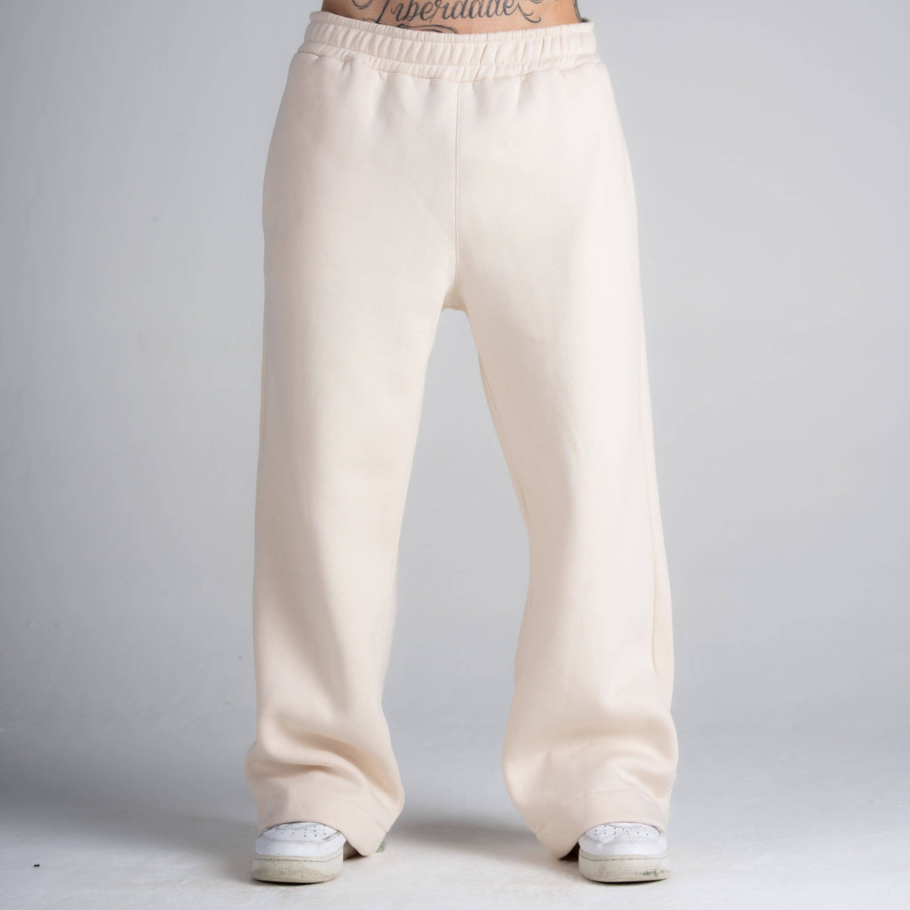 Calça de Moletom Oversized Reta Cloud Creme