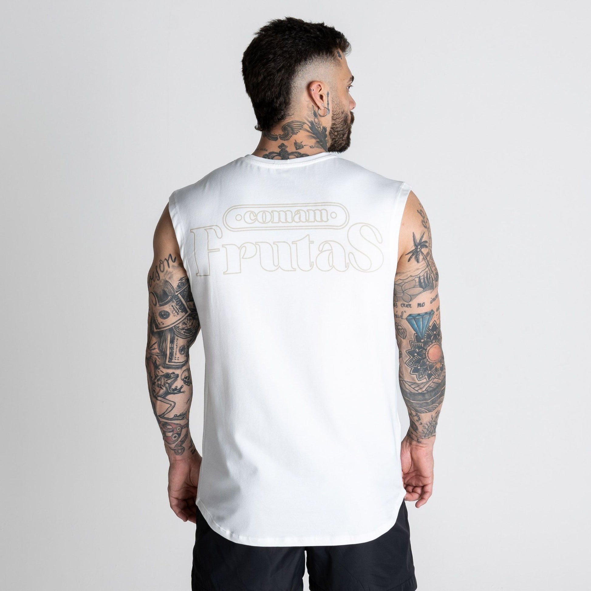 Regata Drop Shoulder Slevelles Comam Frutas Special Logo Off White