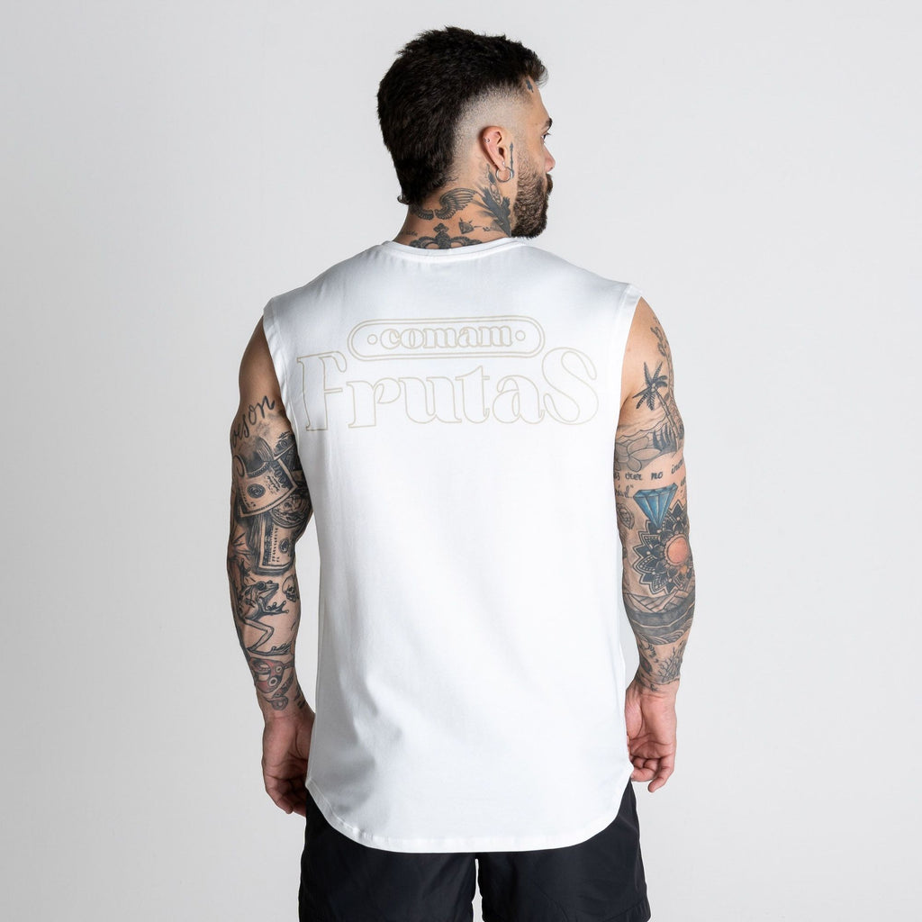 Regata Drop Shoulder Slevelles Comam Frutas Special Logo Off White