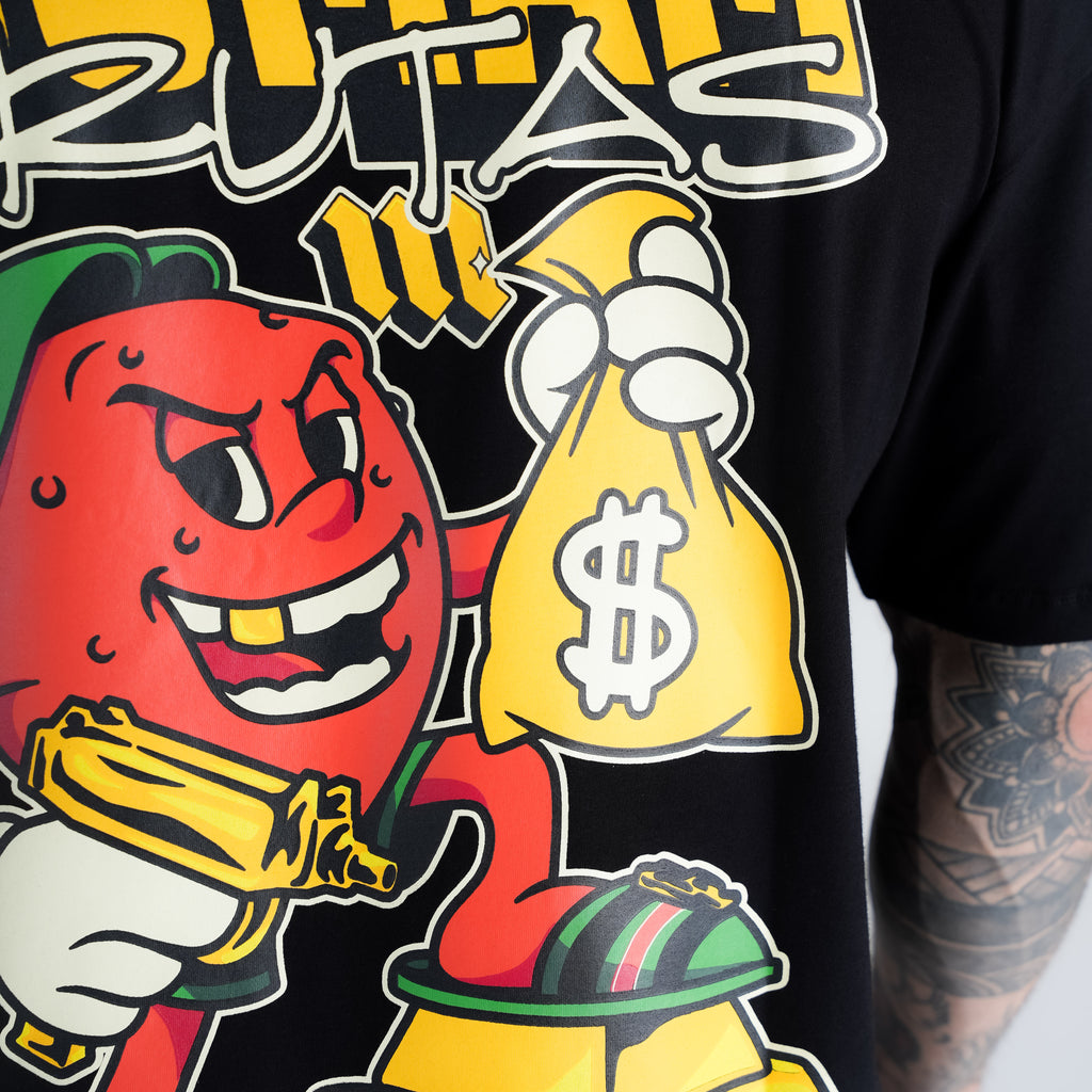 Camiseta Oversized Comam Frutas Richie Preto