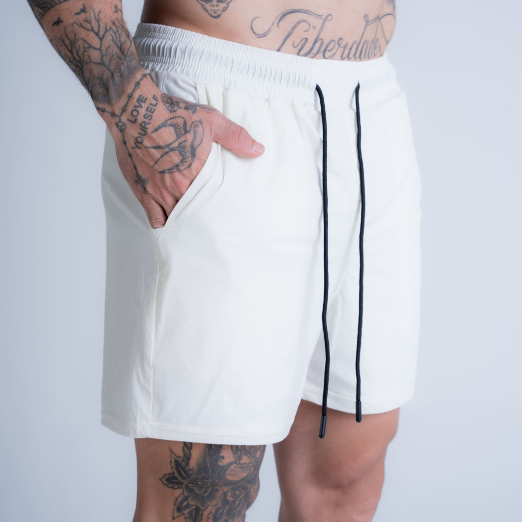 Shorts Curto de Tactel Mith Nation Off White