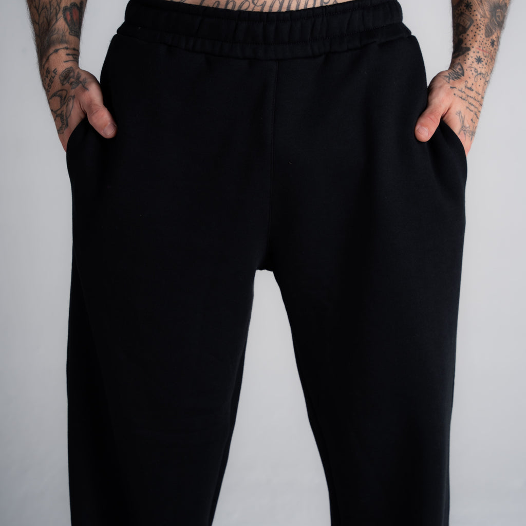 Calça de Moletom Oversized Reta Cloud Preto