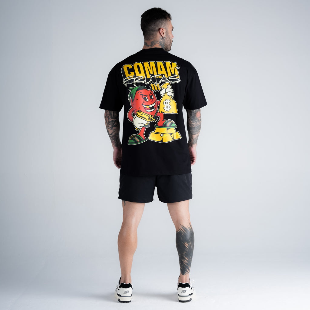 Camiseta Oversized Comam Frutas Richie Preto
