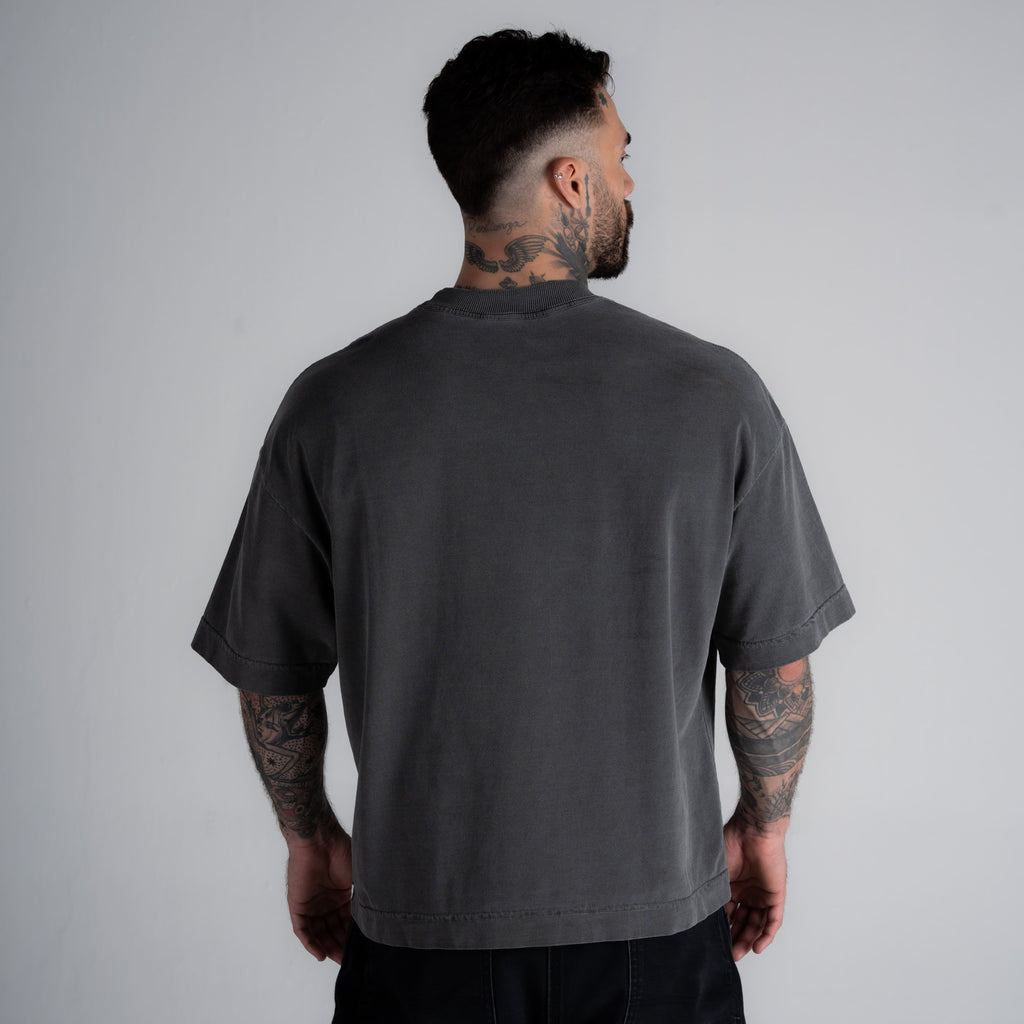 Camiseta Box Estonada Mith Tour Cinza