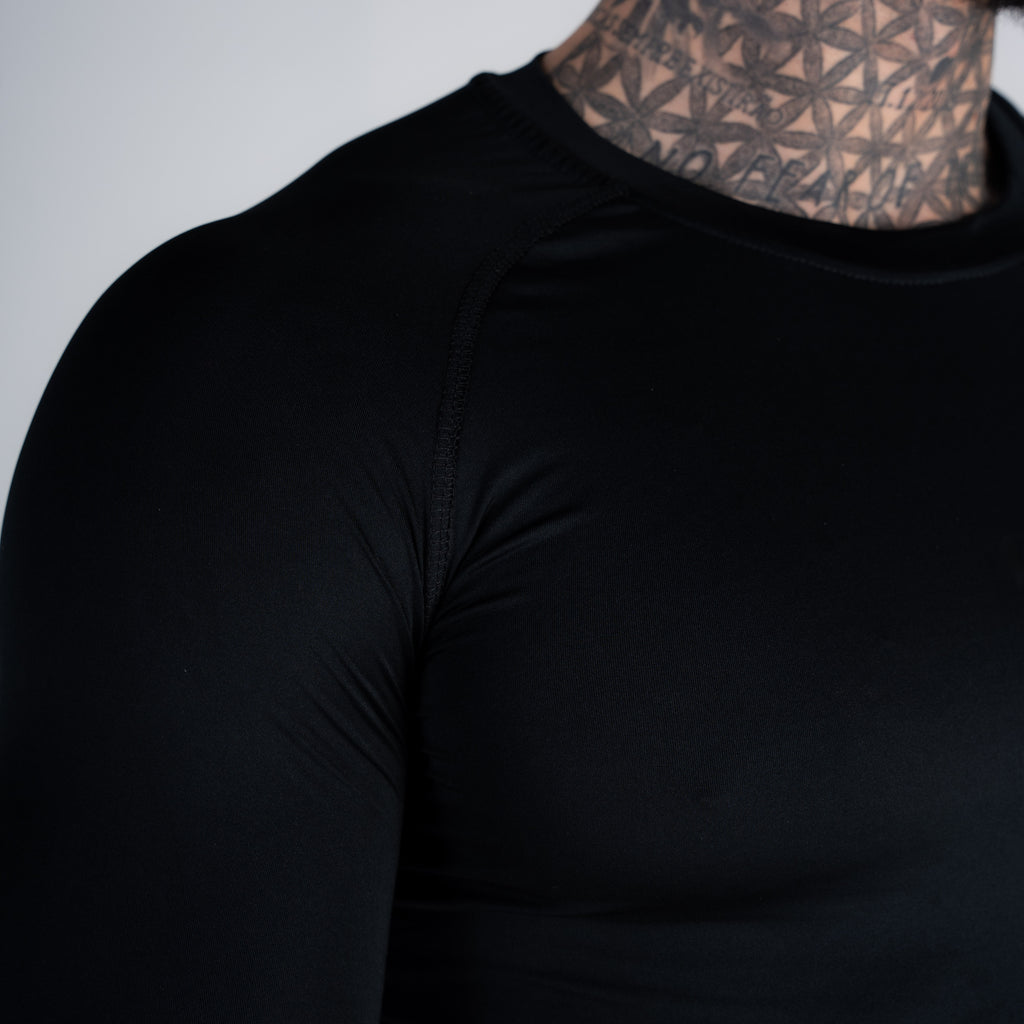 Camisa Compressão Manga Longa Raglan Mith Nation Preto