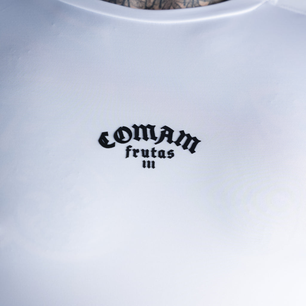 RashGuard Mith Comam Frutas Fight Or Die Branco