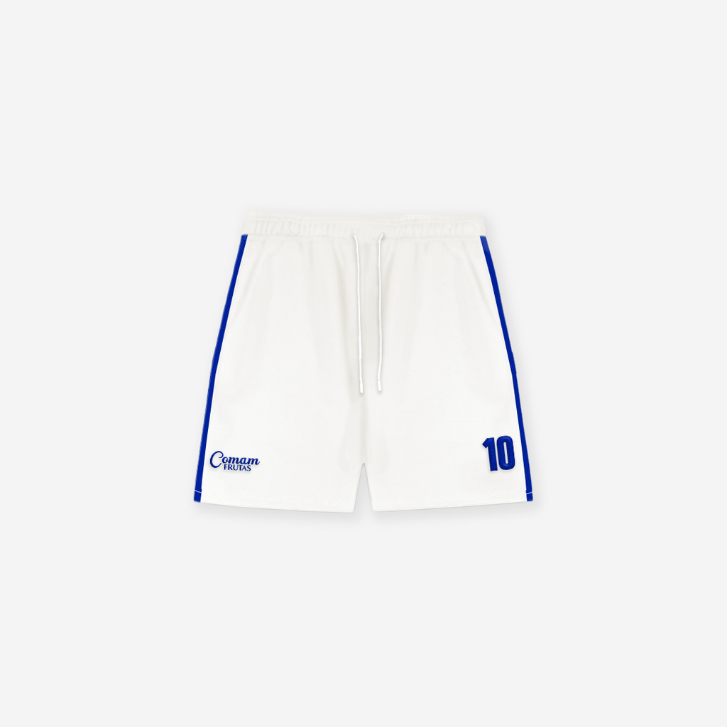 Shorts Curto de Tactel Mith Comam Frutas BR Off White