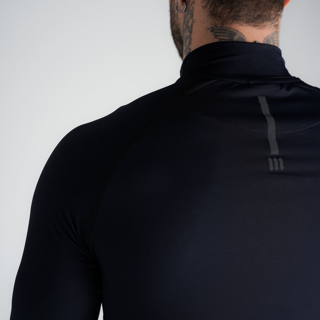 Camisa Compressão Manga Longa Raglan Mith Nation Preto
