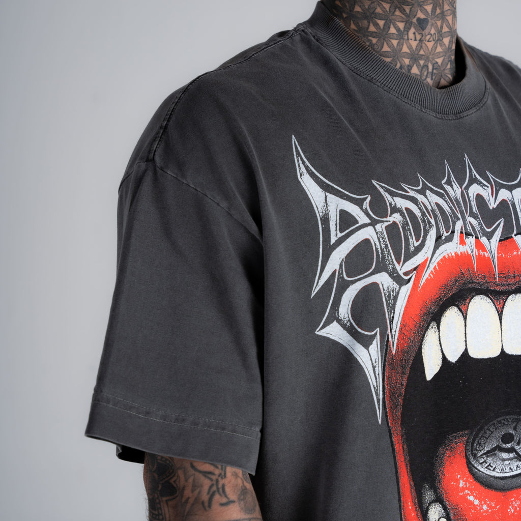 Camiseta Oversized Estonada Addiction Cinza