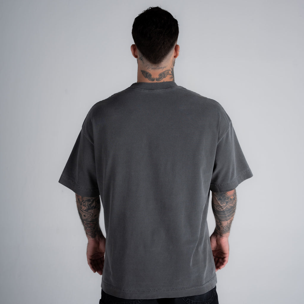 Camiseta Oversized Estonada Addiction Cinza