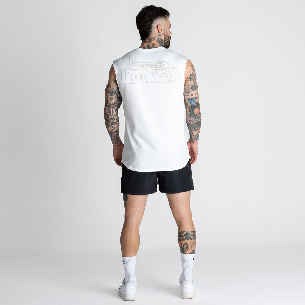 Regata Drop Shoulder Slevelles Comam Frutas Special Logo Off White