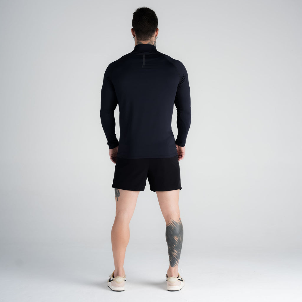 Camisa Compressão Manga Longa Raglan Mith Nation Preto