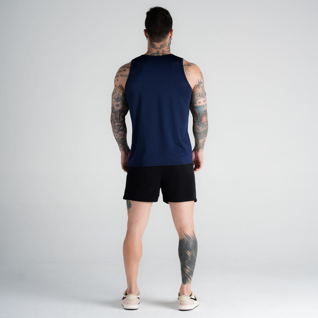 Regata Tank Top Dry Fit Logo Marinho