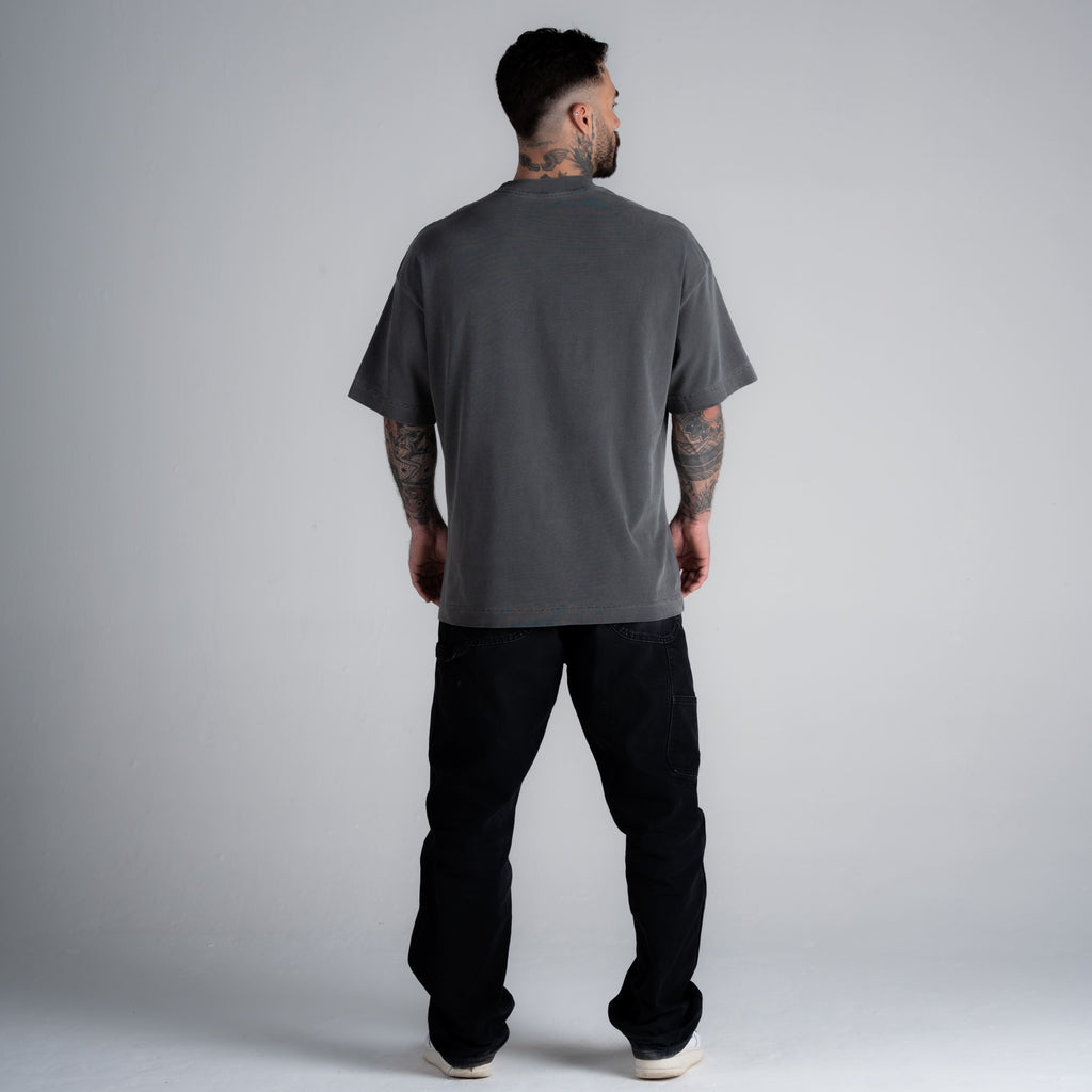 Camiseta Oversized Estonada Addiction Cinza