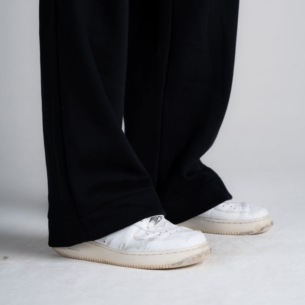 Calça de Moletom Oversized Reta Cloud Preto
