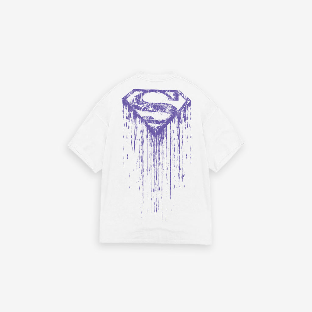 Camiseta <strong>Oversized Heavy </strong>Mith X Superman Paint Logo Off White
