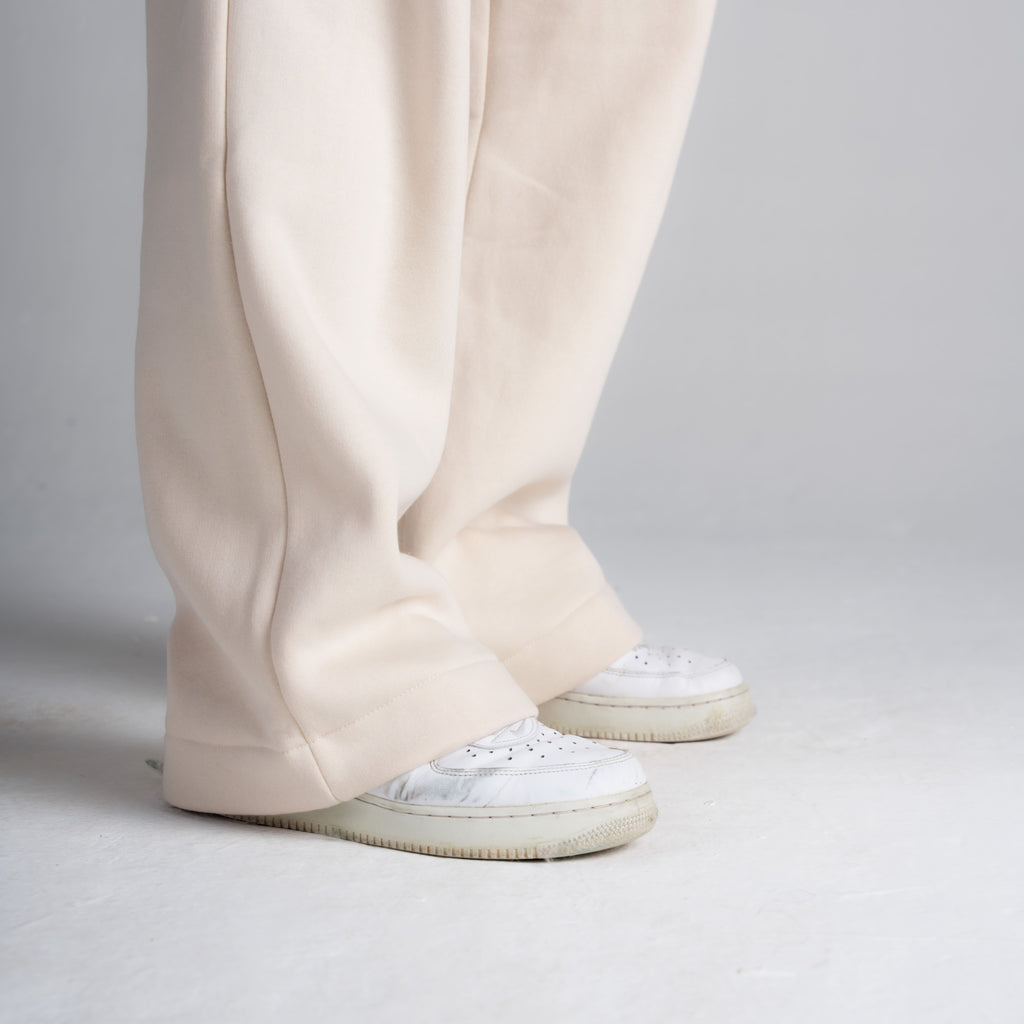 Calça de Moletom Oversized Reta Cloud Creme