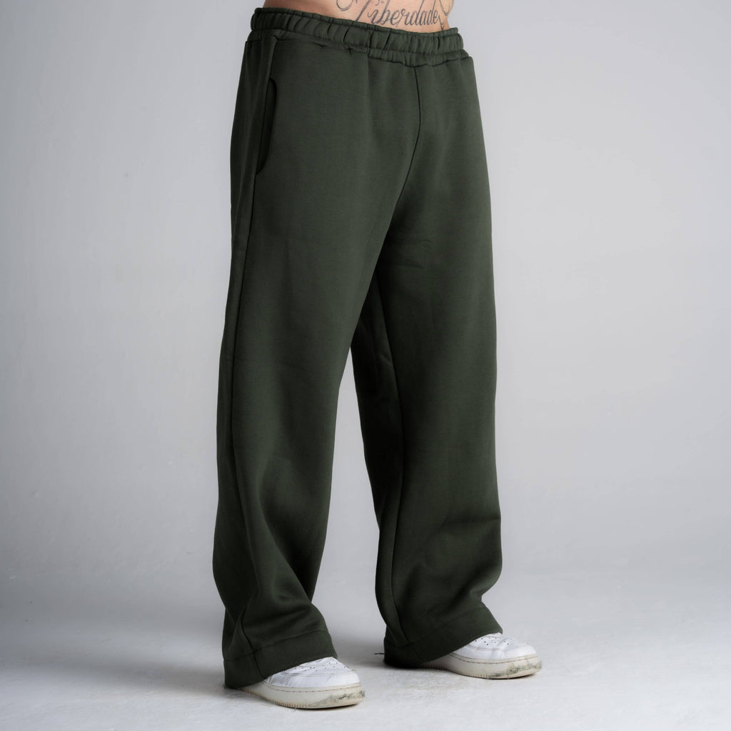 Calça de Moletom Oversized Reta Cloud Verde