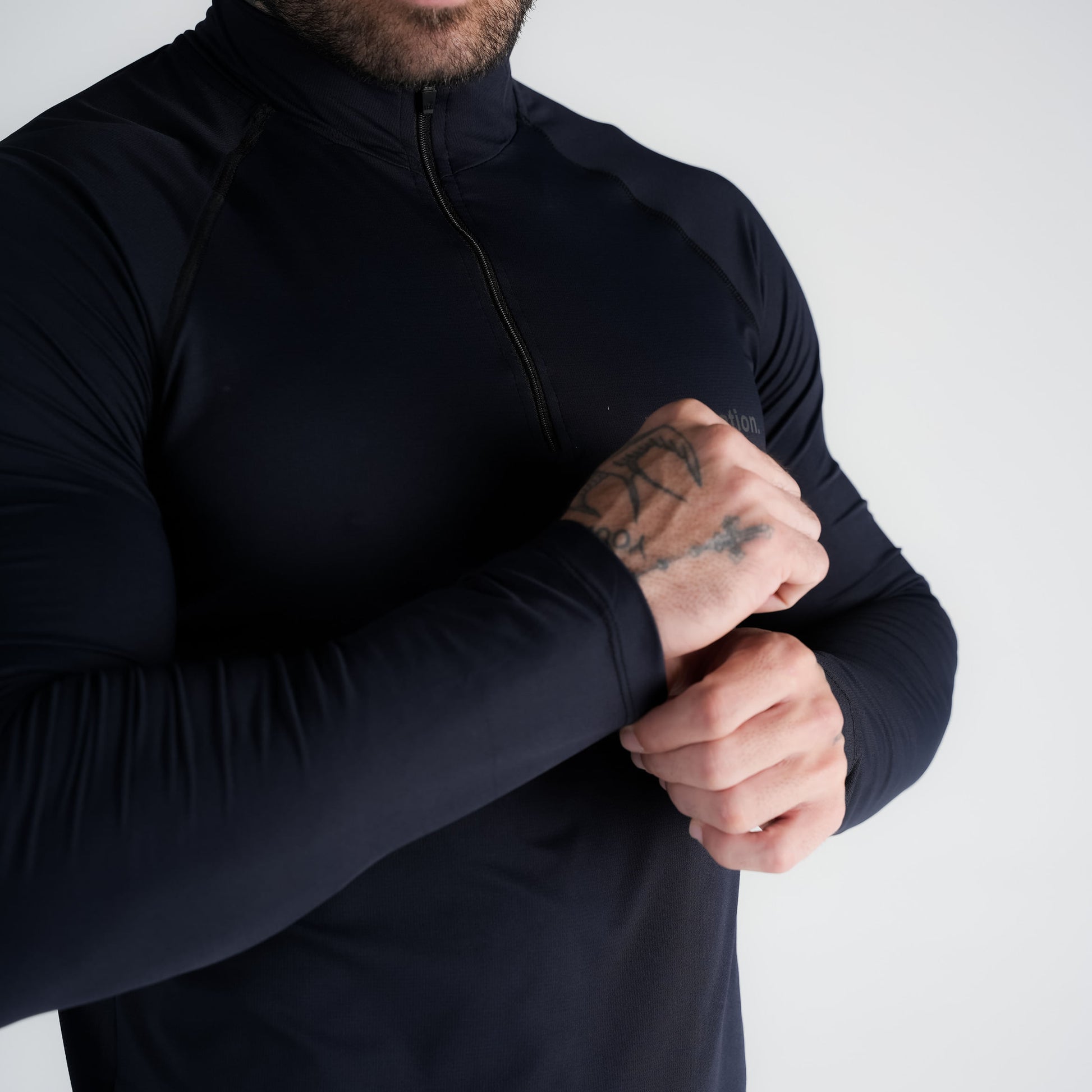 Camisa Compressão Manga Longa Raglan Mith Nation Preto