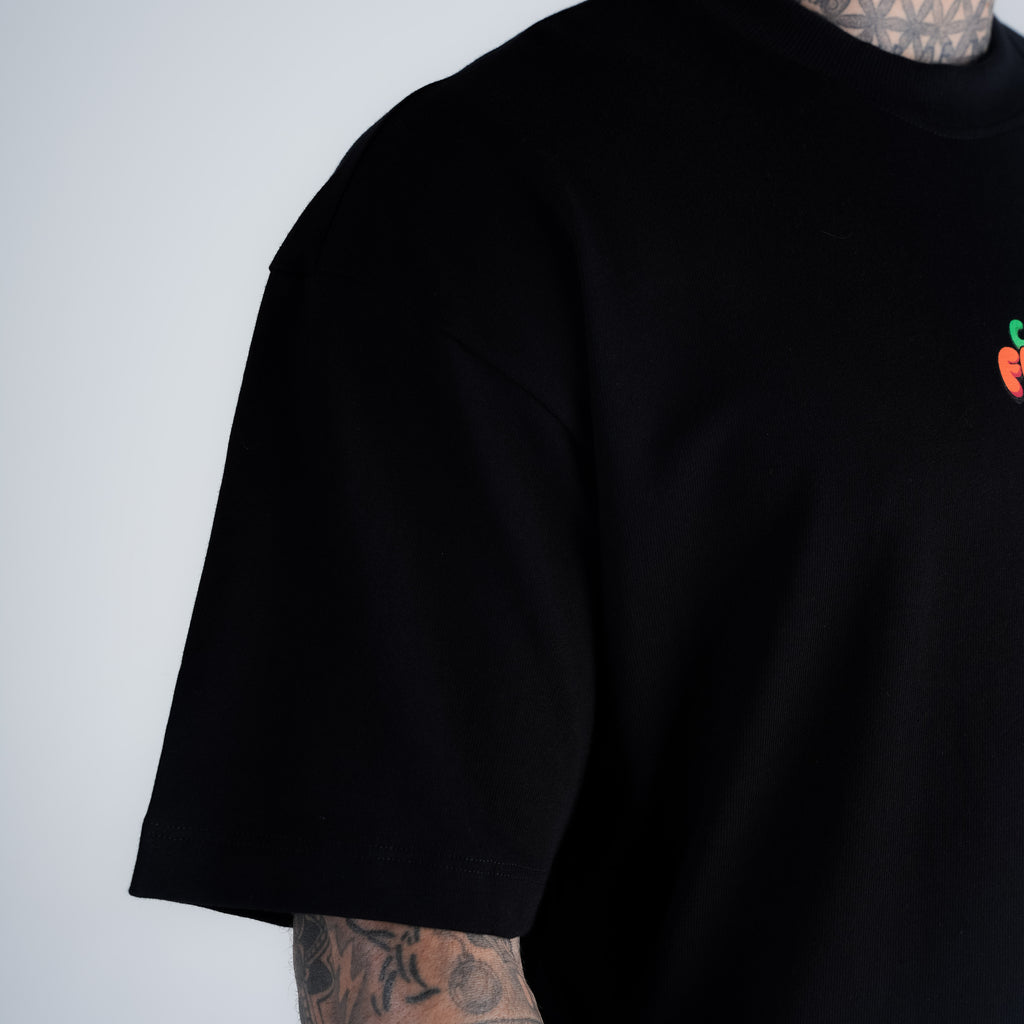 Camiseta Oversized Comam Frutas Toyart Preto