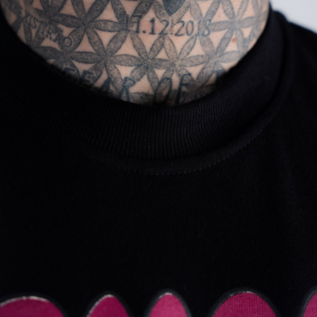 Camiseta Oversized Comam Frutas Neon Toyart Preto