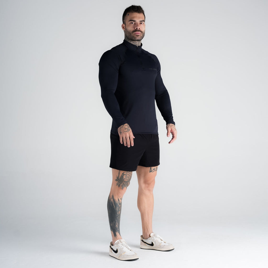 Camisa Compressão Manga Longa Raglan Mith Nation Preto