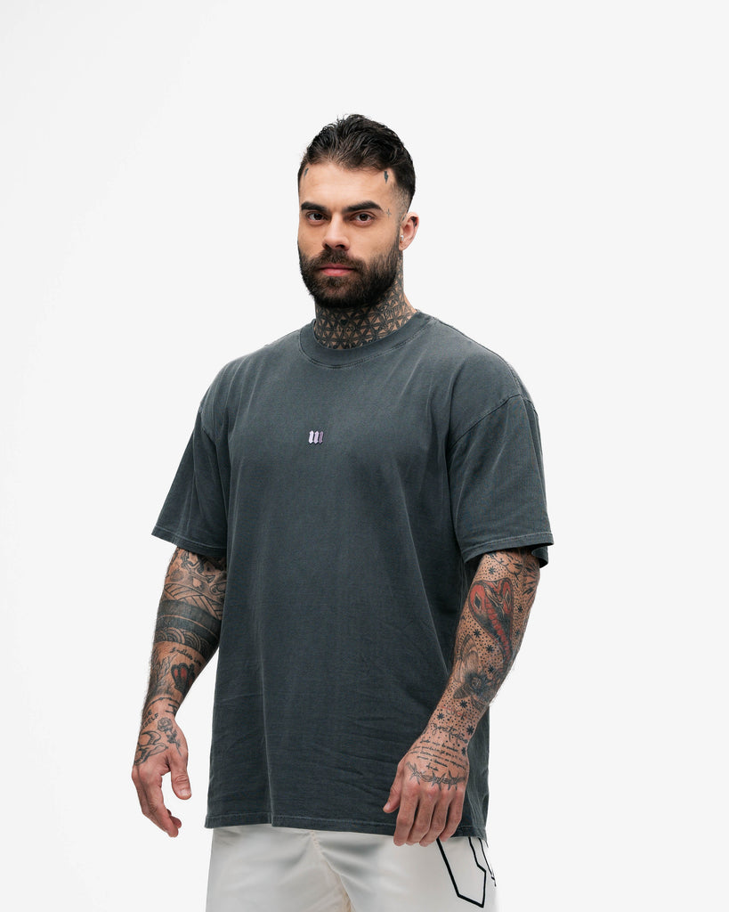 Camiseta Oversized Estonada Mith Nation Chumbo