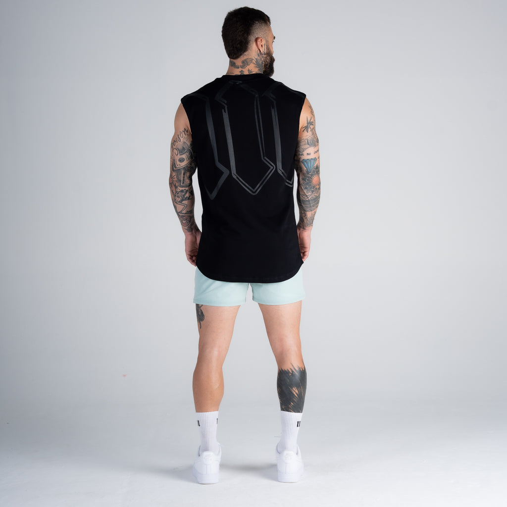 Regata Drop Shoulder Slevelles Mith Nation Doodle Preto