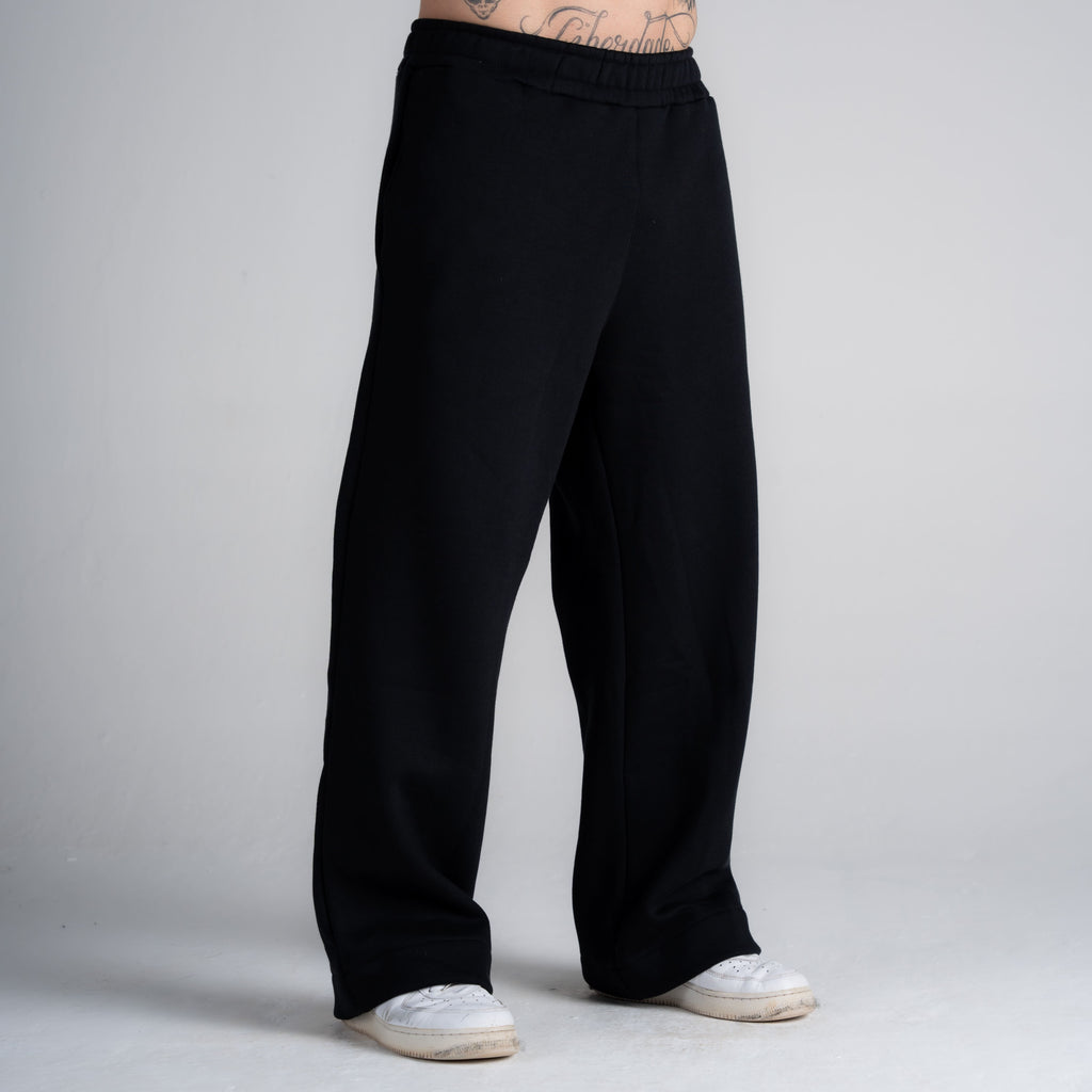 Calça de Moletom Oversized Reta Cloud Preto