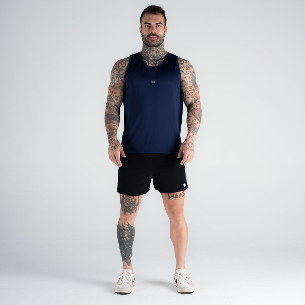 Regata Tank Top Dry Fit Logo Marinho