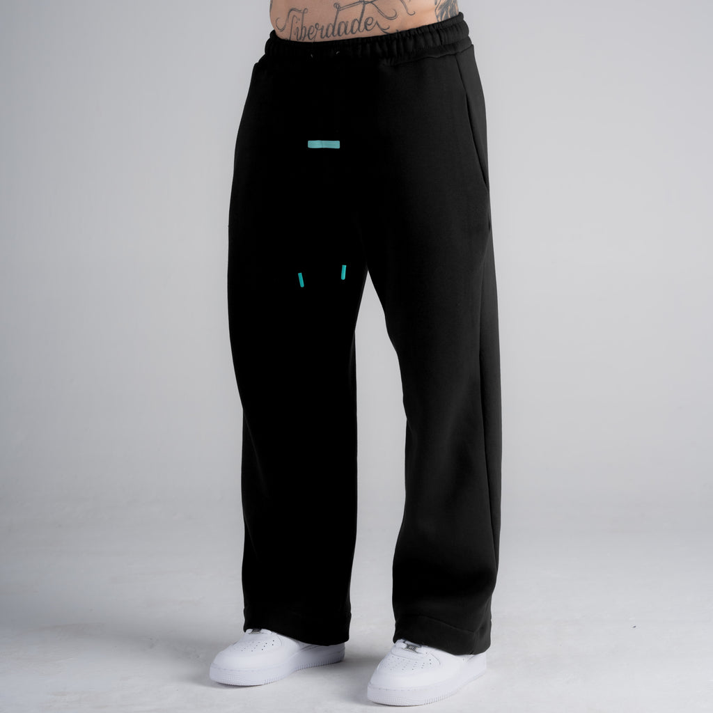 Calça de Moletom Oversized Reta Mith Aesthetics Preto