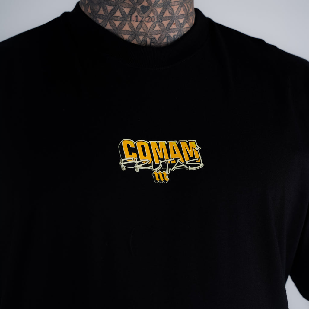Camiseta Oversized Comam Frutas Richie Preto