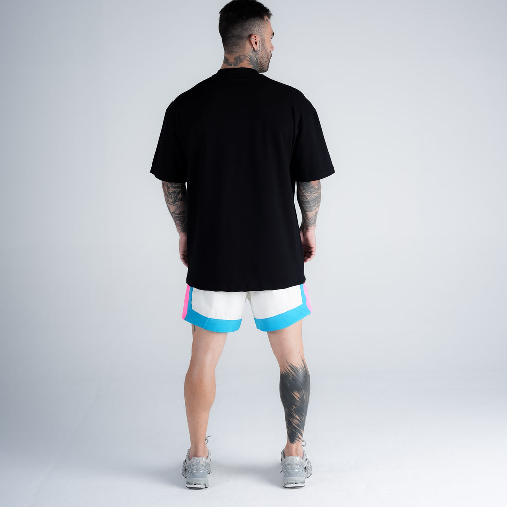 Camiseta Oversized Comam Frutas Neon Toyart Preto